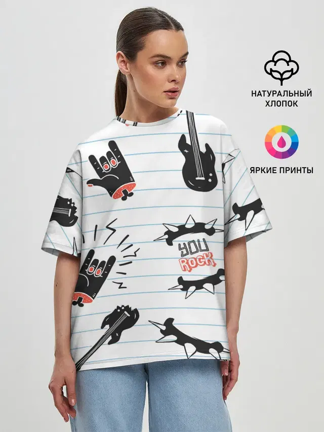 Женская футболка оверсайз
