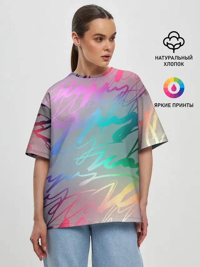 Женская футболка оверсайз