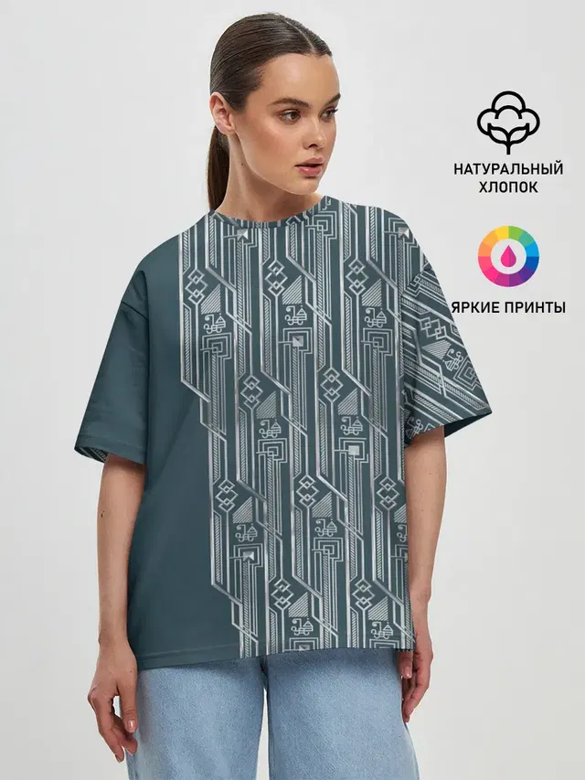 Женская футболка оверсайз