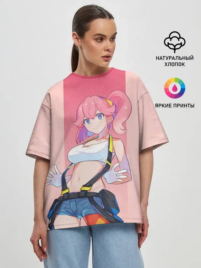 Женская футболка оверсайз