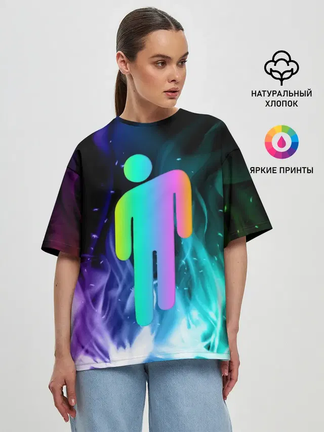 Женская футболка оверсайз