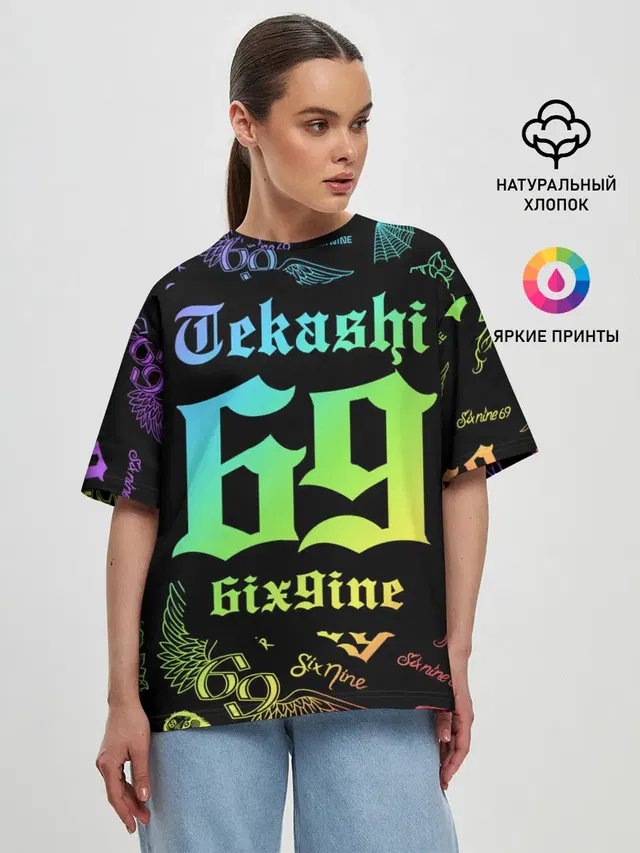 Женская футболка оверсайз