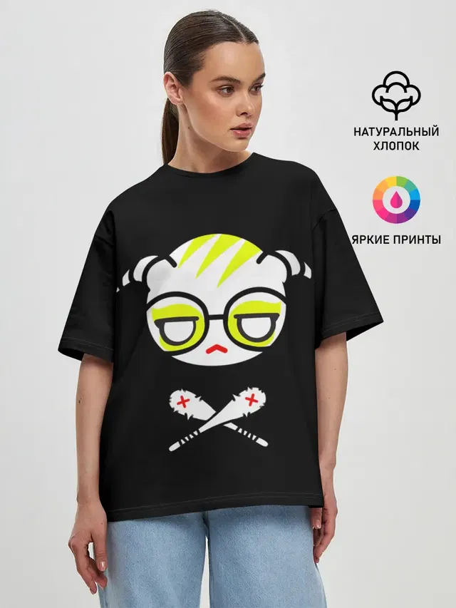 Женская футболка оверсайз