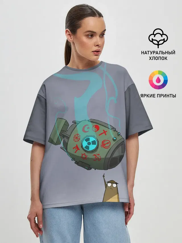 Женская футболка оверсайз