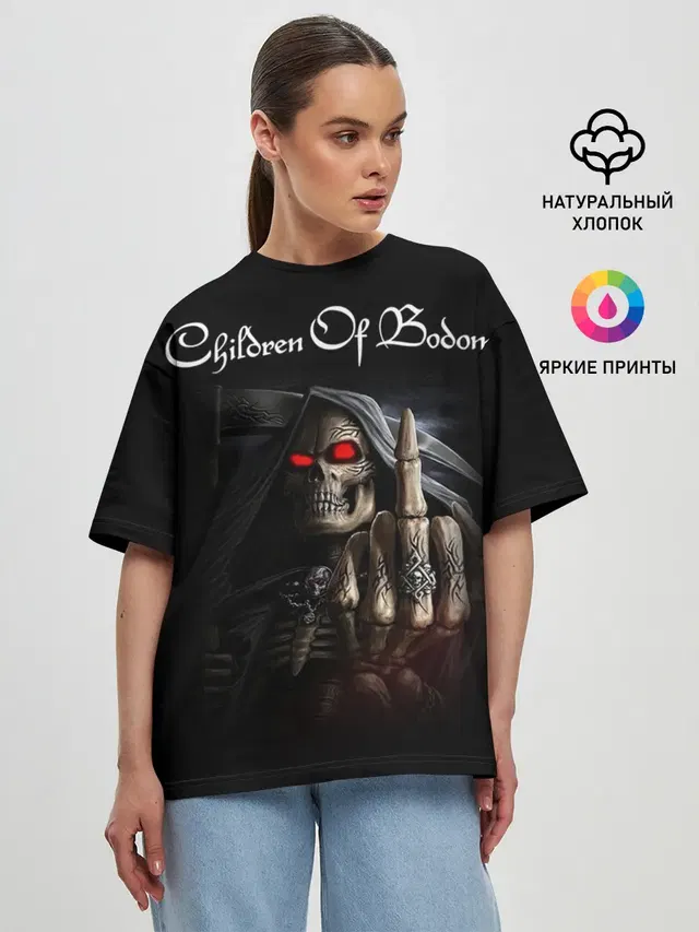 Женская футболка оверсайз с принтом «Children of Bodom — Children of Bodom 9»