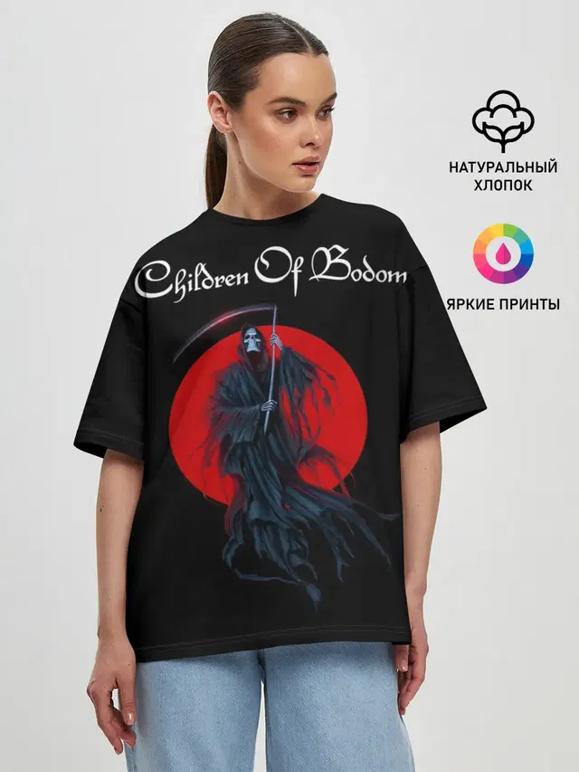 Женская футболка оверсайз с принтом «Children of Bodom — Children of Bodom 19»