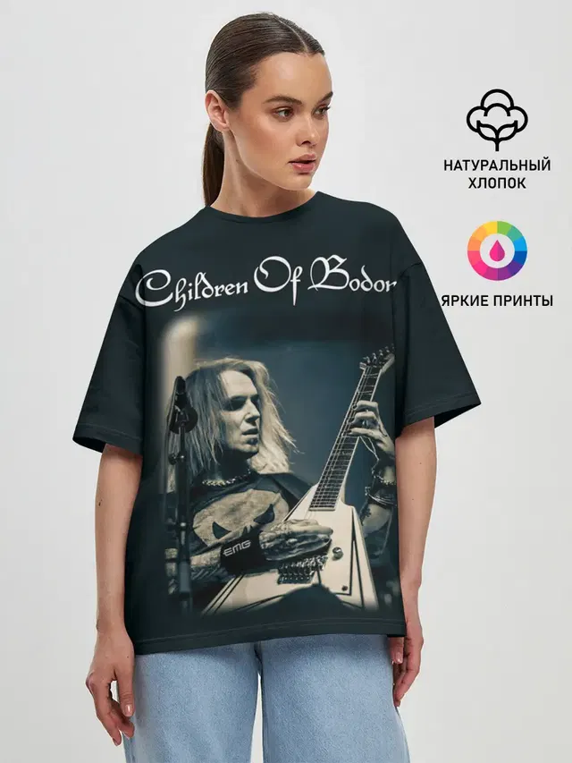 Женская футболка оверсайз с принтом «Children of Bodom — Children of Bodom 20»