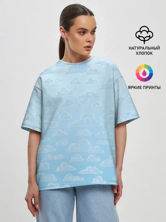Женская футболка оверсайз
