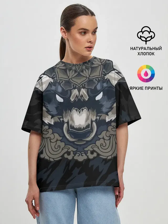 Женская футболка оверсайз
