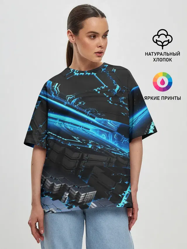 Женская футболка оверсайз
