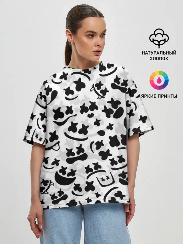 Женская футболка оверсайз
