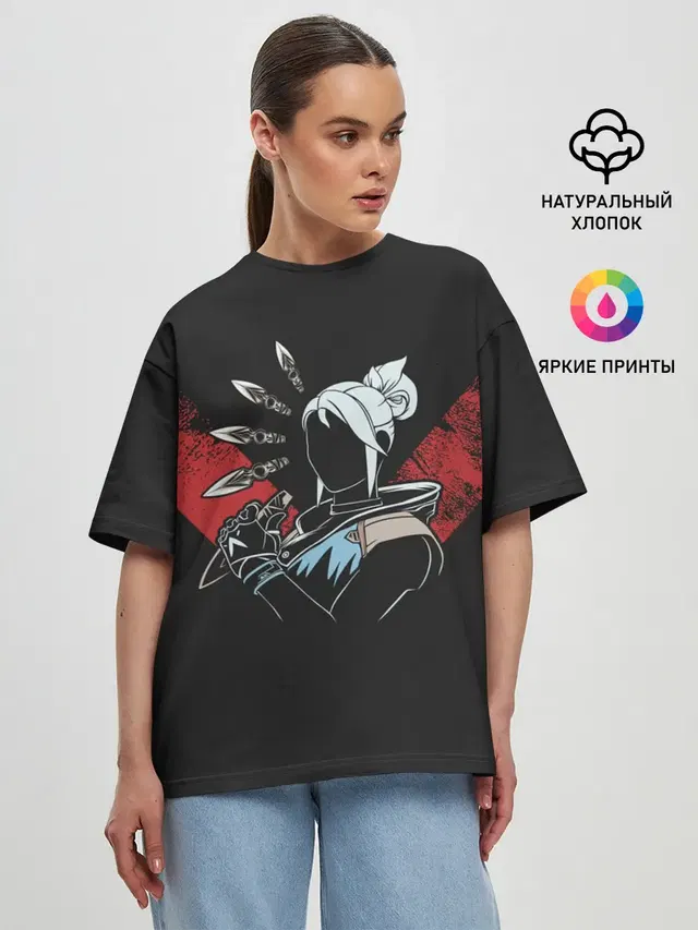 Женская футболка оверсайз