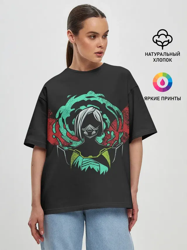 Женская футболка оверсайз