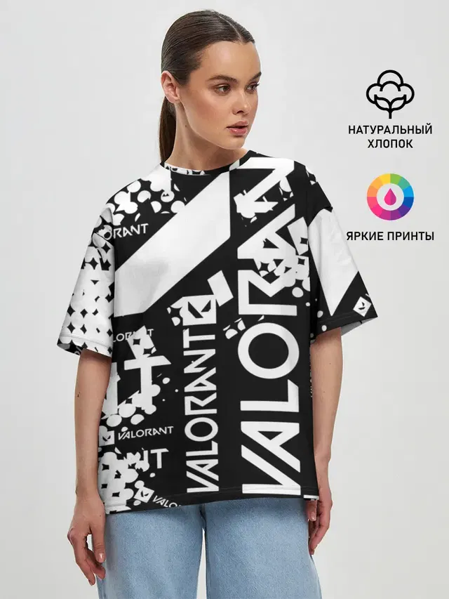 Женская футболка оверсайз