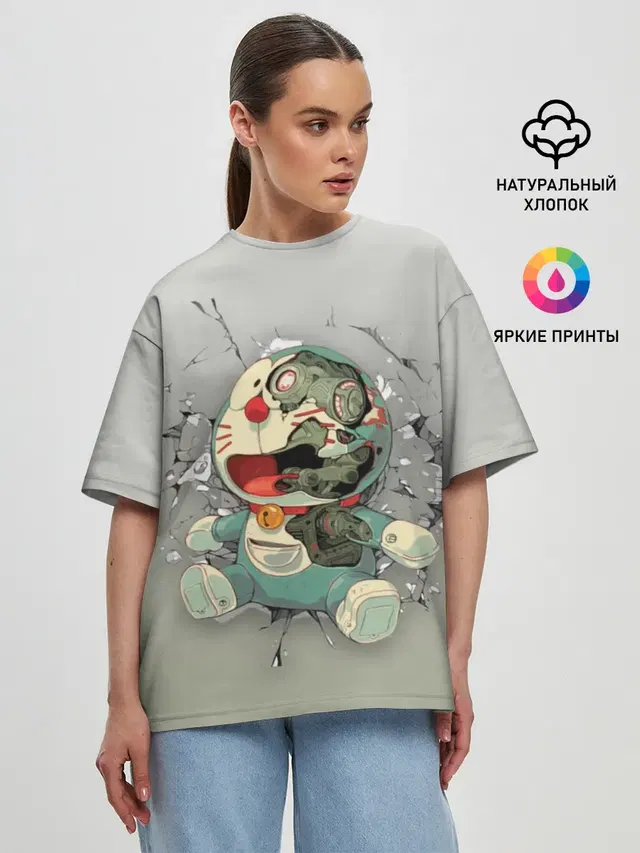 Женская футболка оверсайз