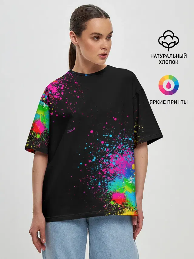 Женская футболка оверсайз