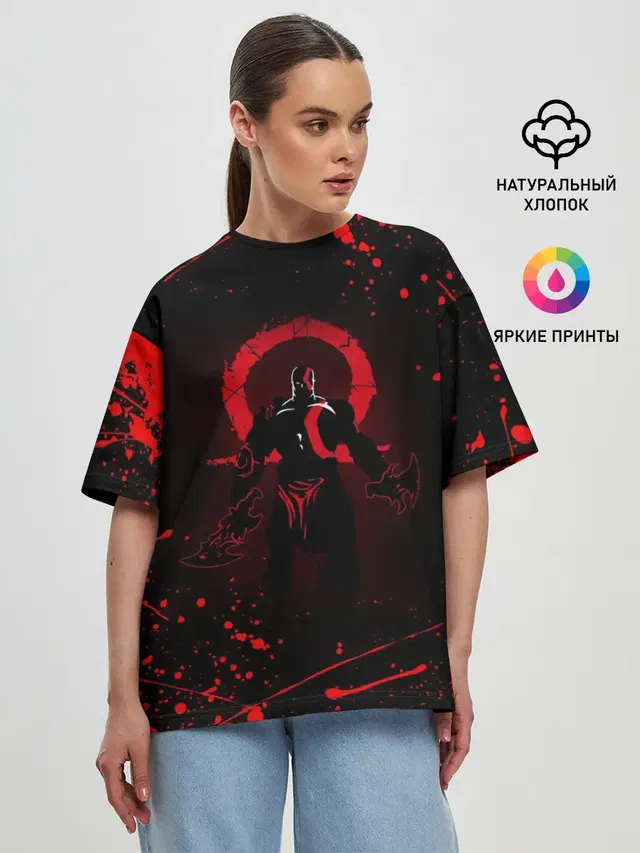 Женская футболка оверсайз