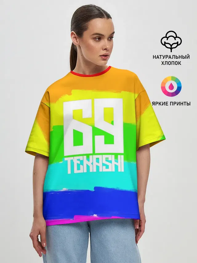 Женская футболка оверсайз