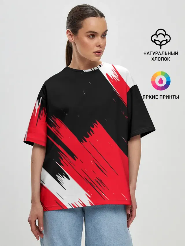 Женская футболка оверсайз