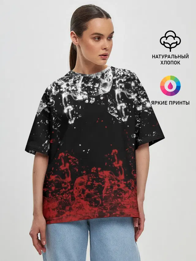 Женская футболка оверсайз