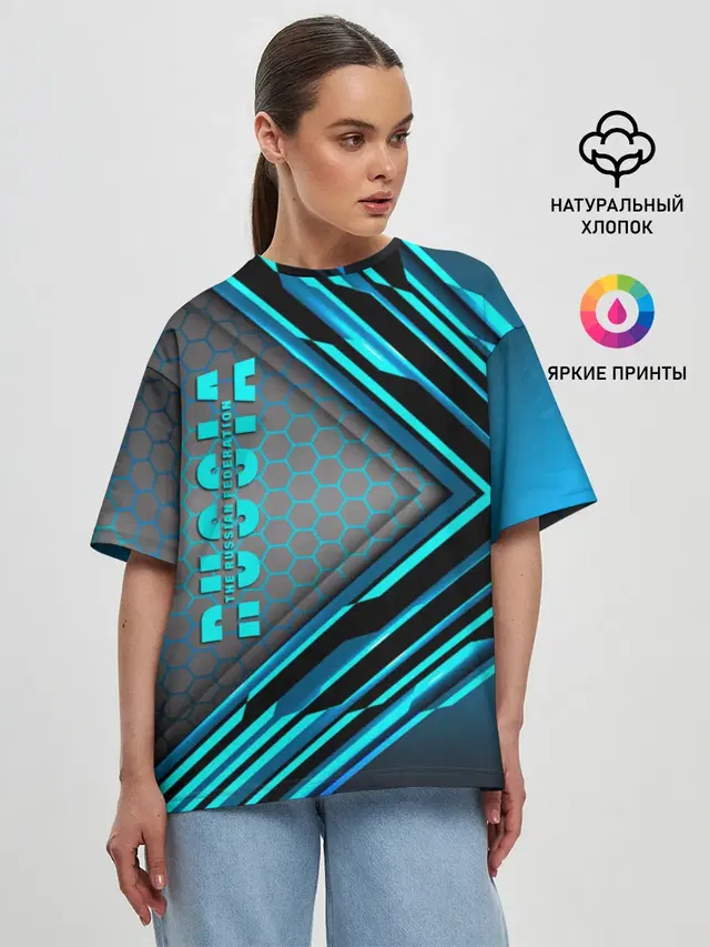 Женская футболка оверсайз