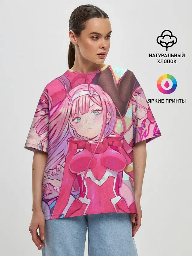 Женская футболка оверсайз
