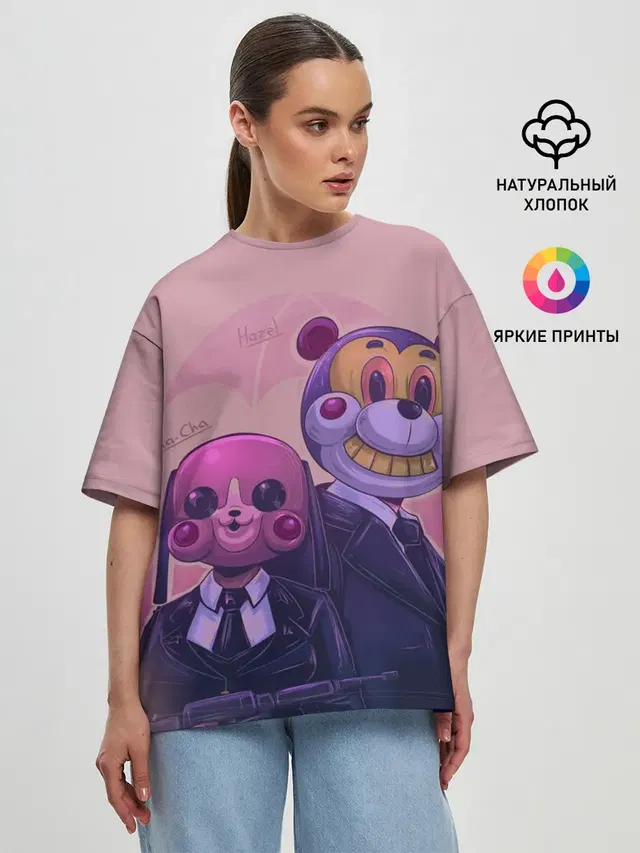 Женская футболка оверсайз