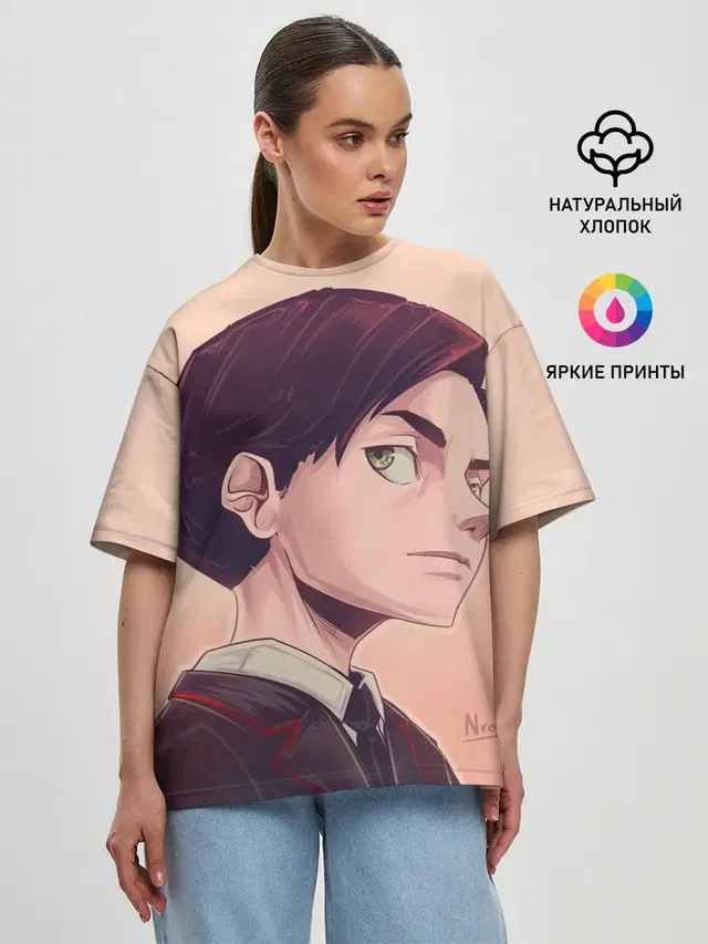 Женская футболка оверсайз