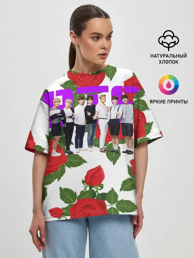 Женская футболка оверсайз