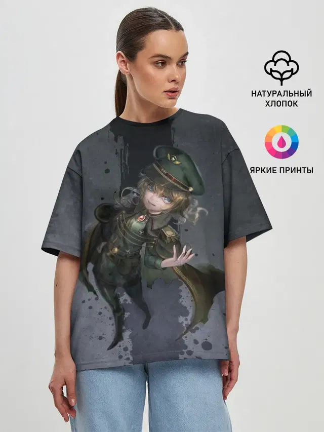 Женская футболка оверсайз