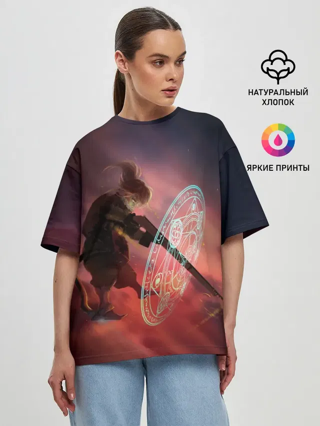 Женская футболка оверсайз