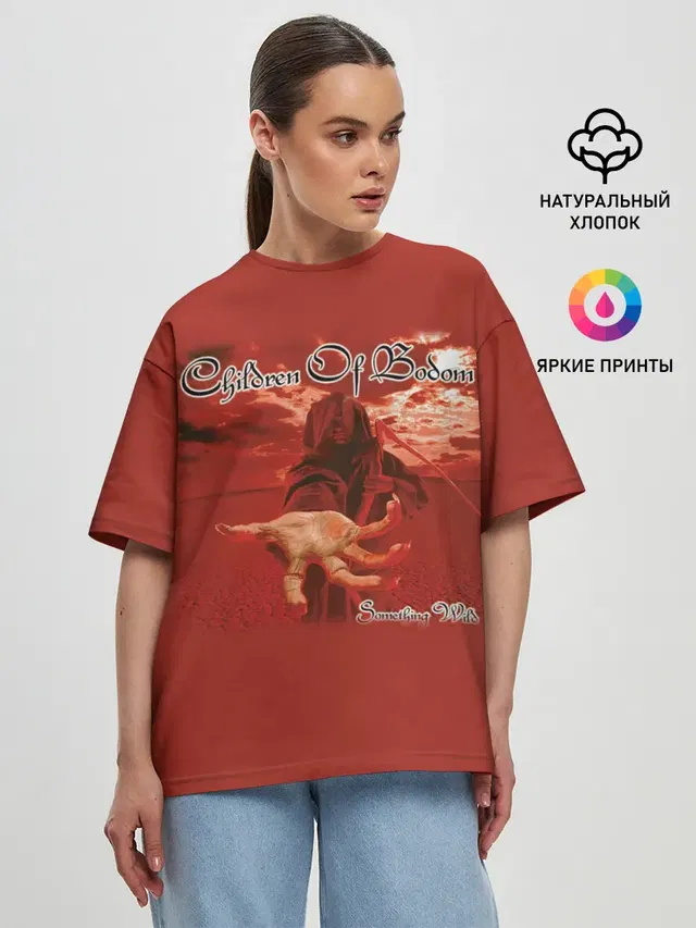 Женская футболка оверсайз