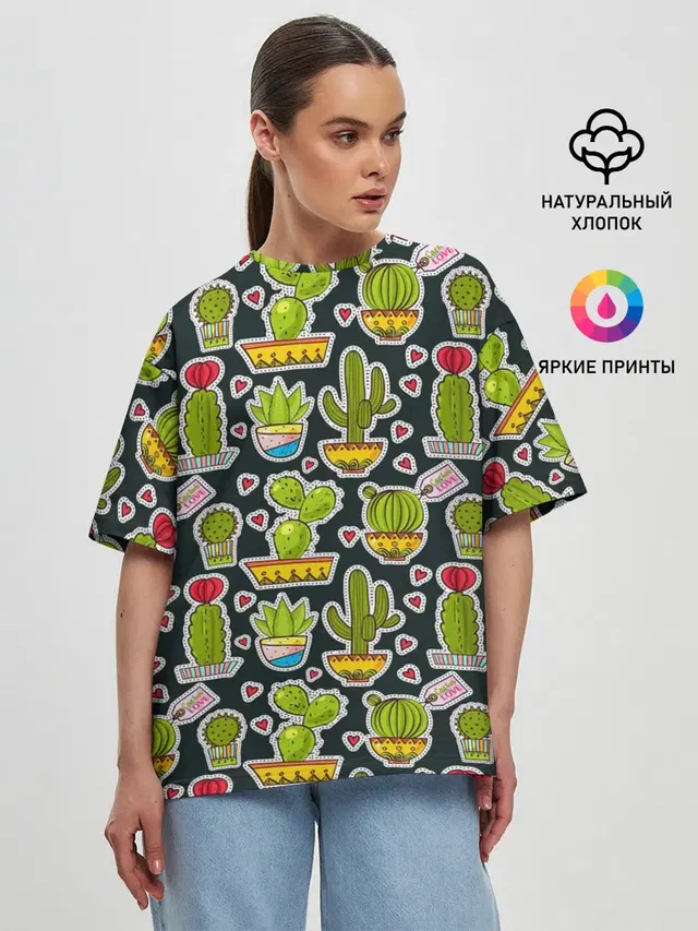 Женская футболка оверсайз