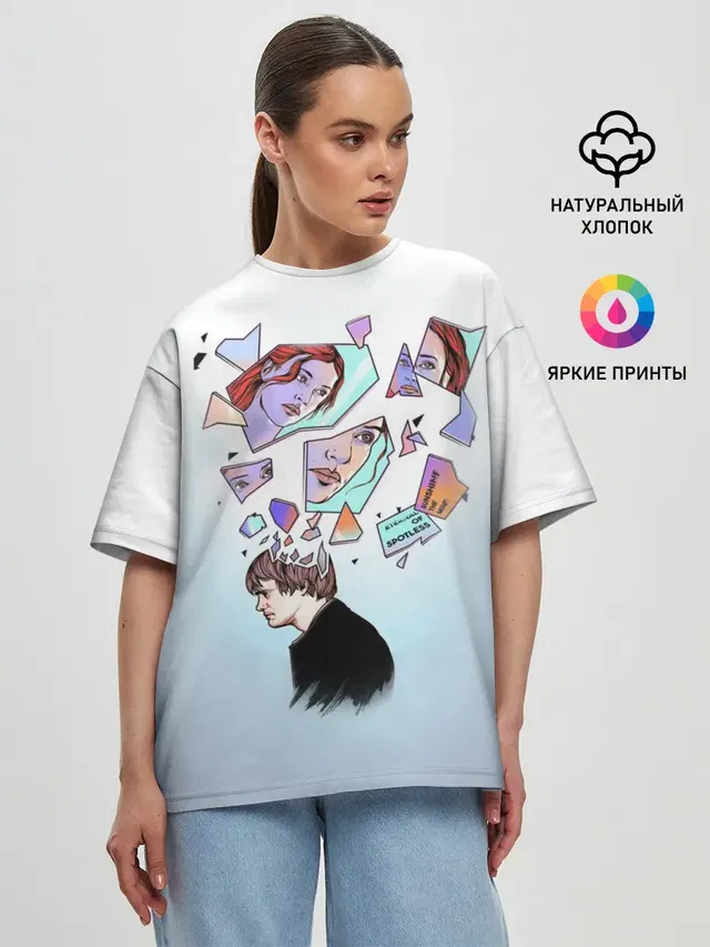 Женская футболка оверсайз