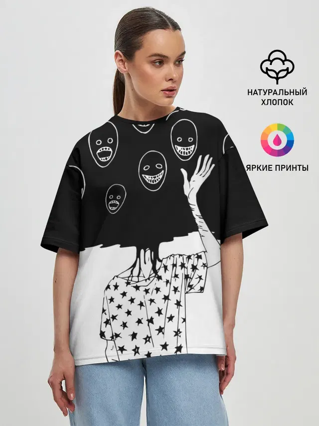 Женская футболка оверсайз