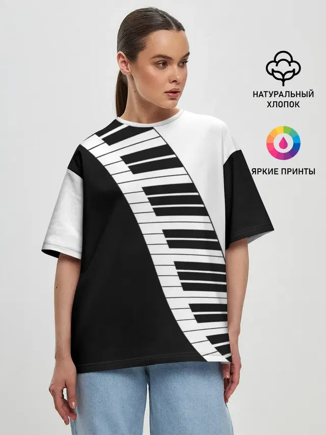 Женская футболка оверсайз