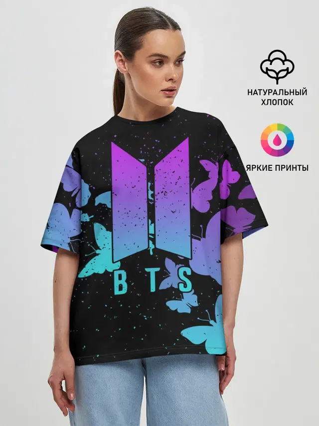 Женская футболка оверсайз