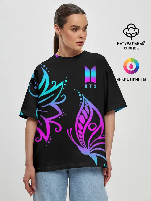 Женская футболка оверсайз