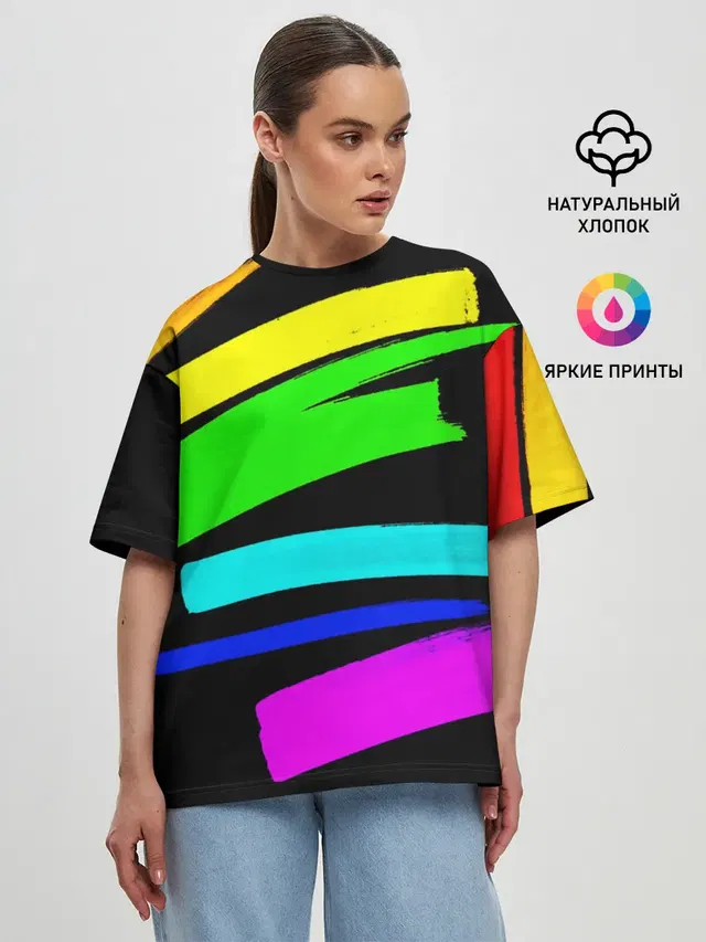 Женская футболка оверсайз