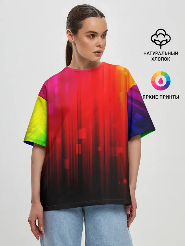 Женская футболка оверсайз