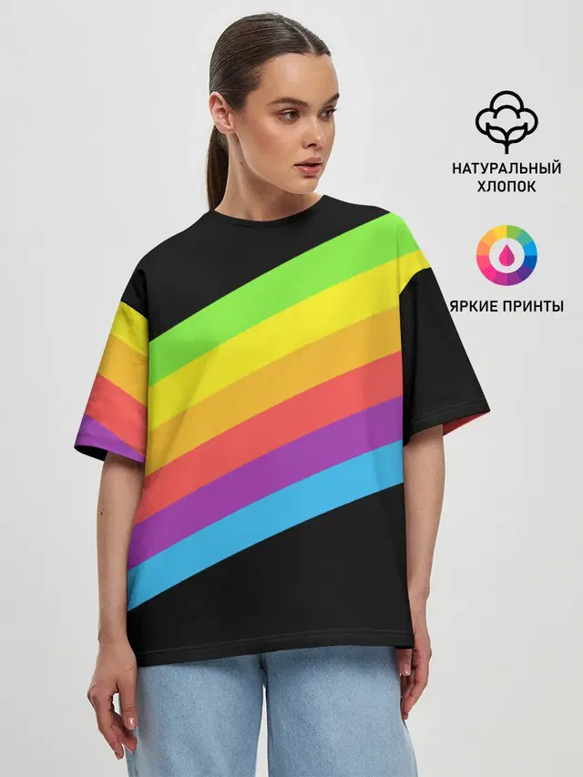 Женская футболка оверсайз