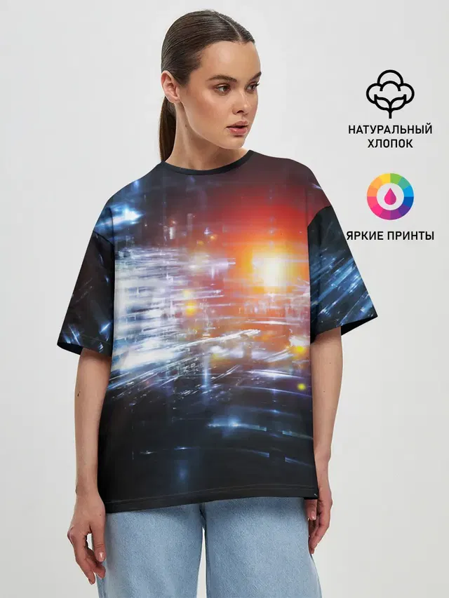 Женская футболка оверсайз