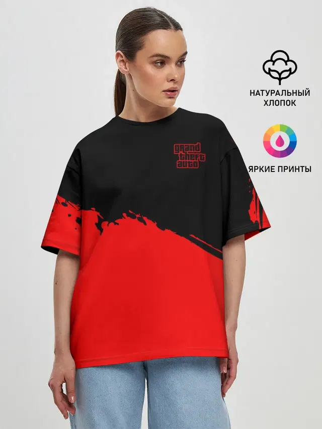 Женская футболка оверсайз