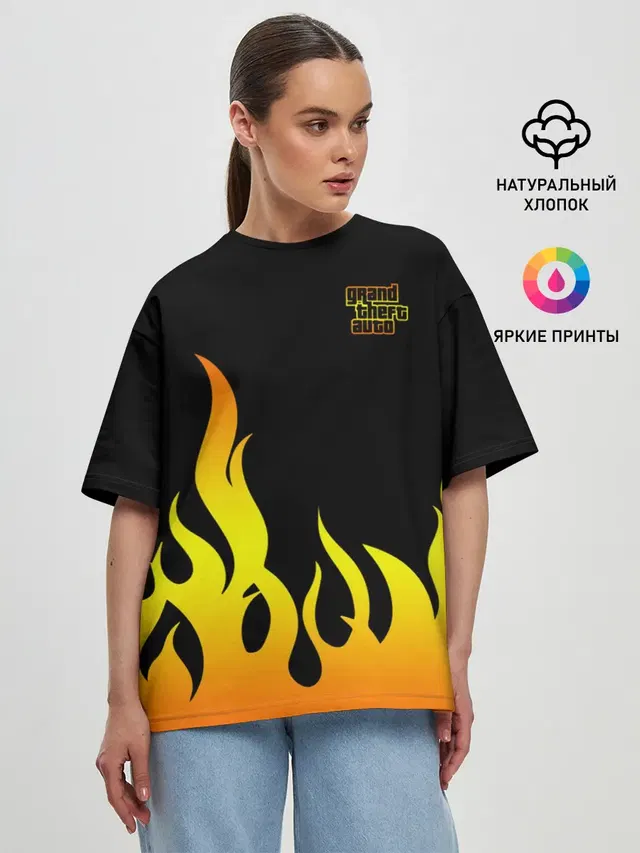 Женская футболка оверсайз
