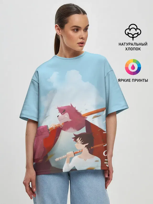 Женская футболка оверсайз