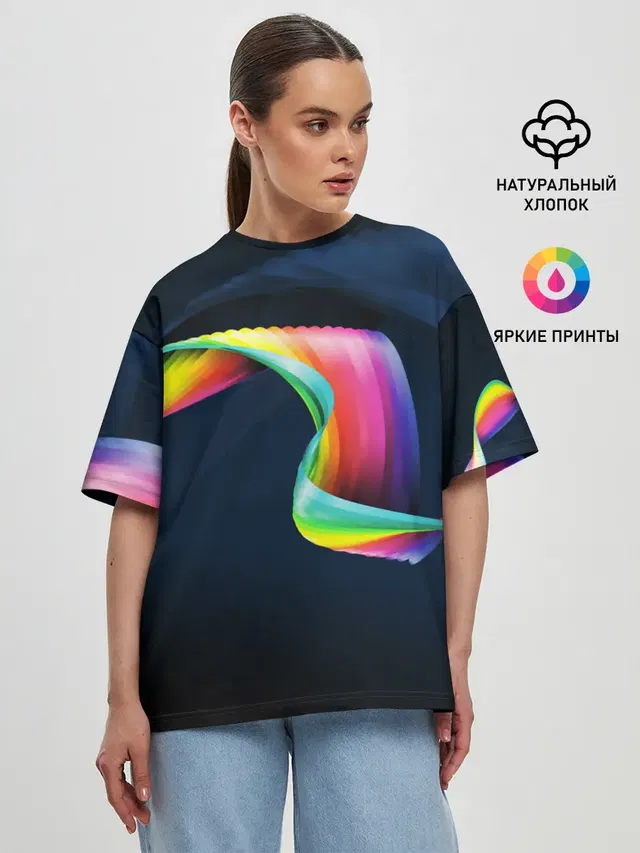 Женская футболка оверсайз
