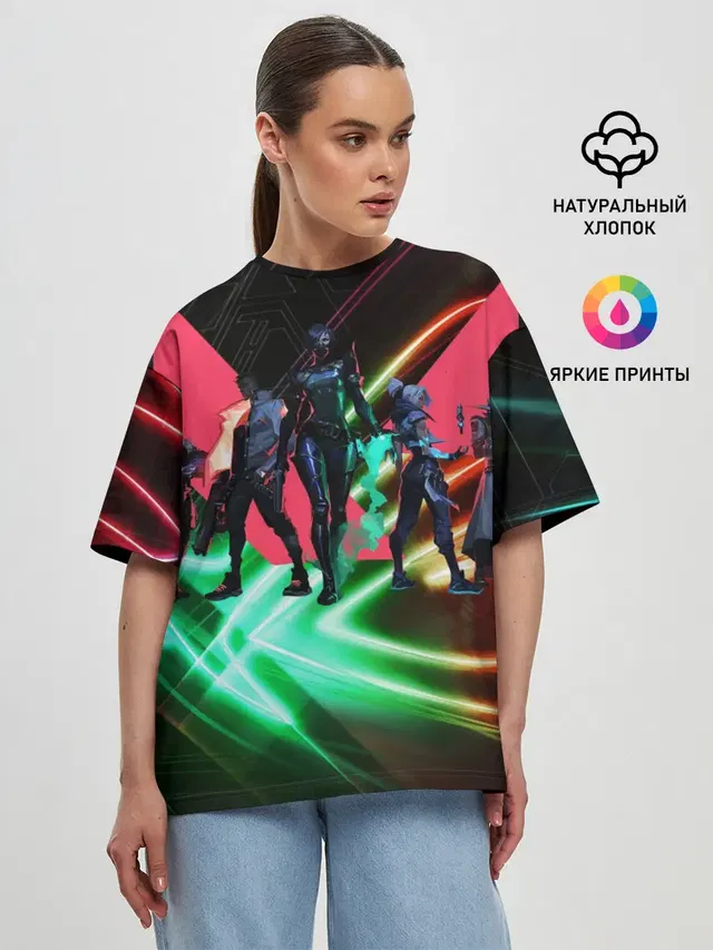 Женская футболка оверсайз