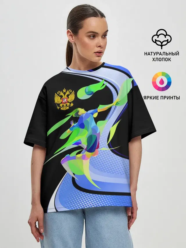 Женская футболка оверсайз