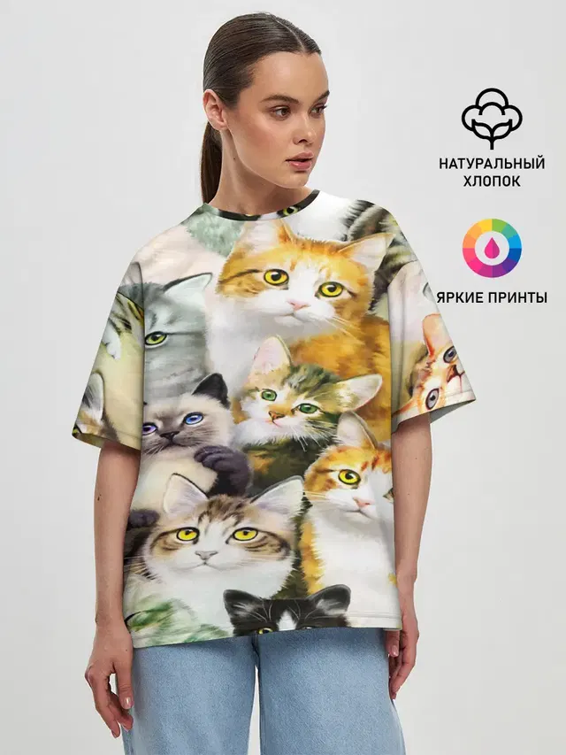 Женская футболка оверсайз