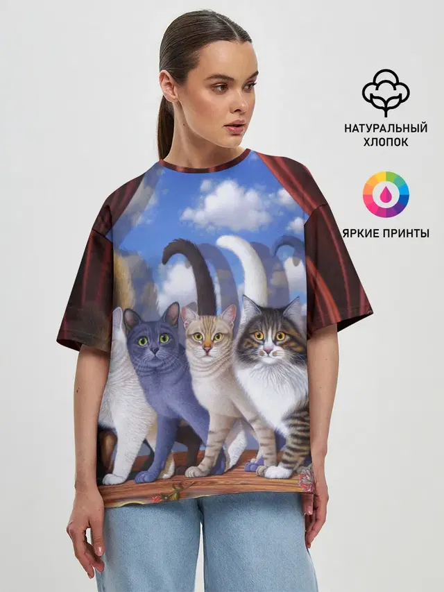 Женская футболка оверсайз